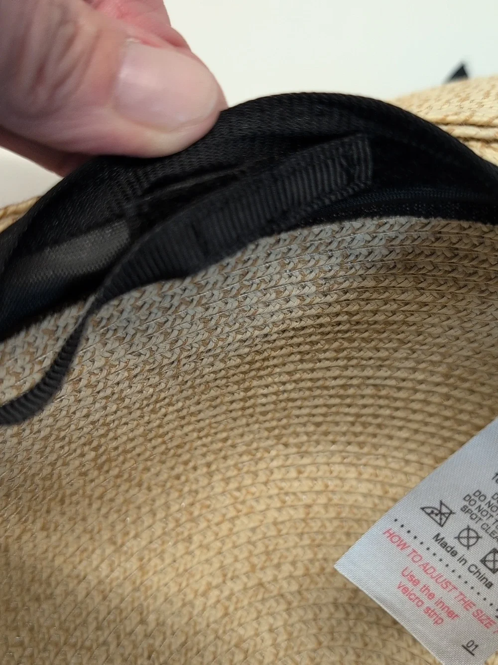 FURTALK Women's Foldable Wide Brim Straw Hat Beige M/L EUC